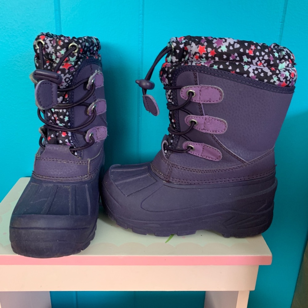 Girls purple winter boots, size 9/10